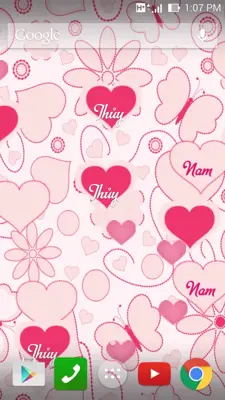 Text Heart Live Wallpaper android App screenshot 2